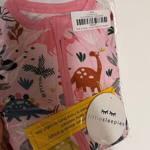 Little Sleepies Pink Jurassic Jungle Zippy